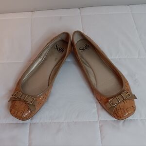 Sofft Cork Ballet Flats Tan Sz 9 M